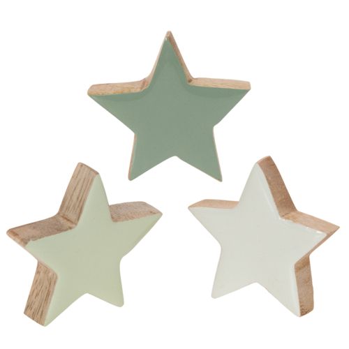 Ensemble de 9 étoiles décoratives en bois pour table et rebord de fenêtre, 5 cm. acheter | Floristik24.be