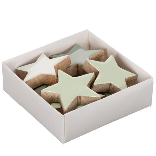 Ensemble de 9 étoiles décoratives en bois pour table et rebord de fenêtre, 5 cm. | Floristik24.be
