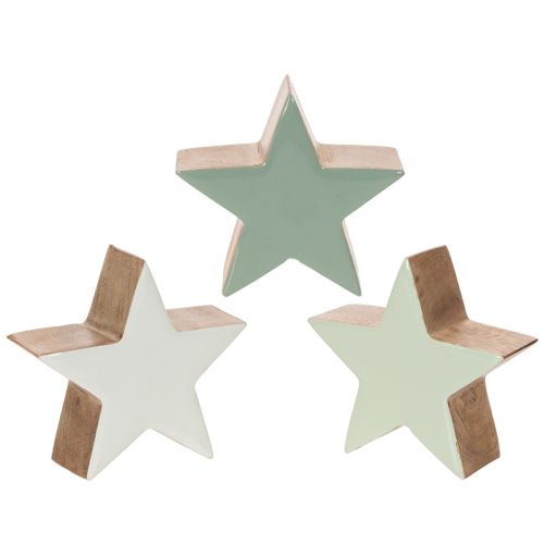 Figurine décorative en forme d'étoile, décoration de table, 10 cm, lot de 3