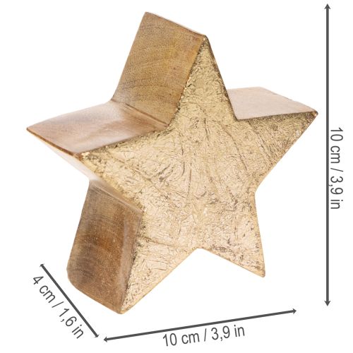 Support décoratif en forme d'étoile de Noël pour table ou étagère, 10 cm, lot de 3 | Floristik24.be
