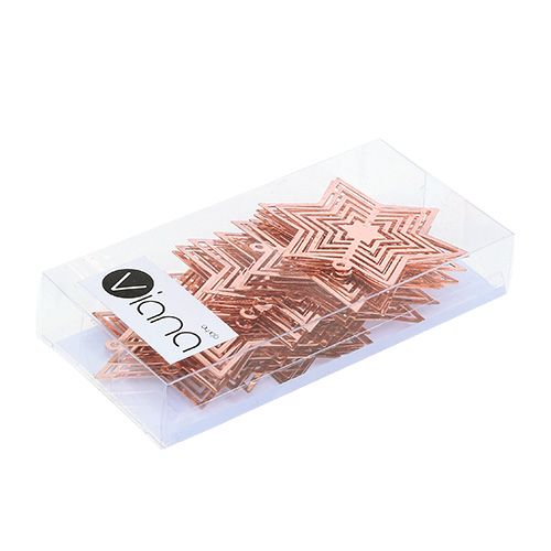Floristik24 Étoile métal cuivre 6cm 24pcs