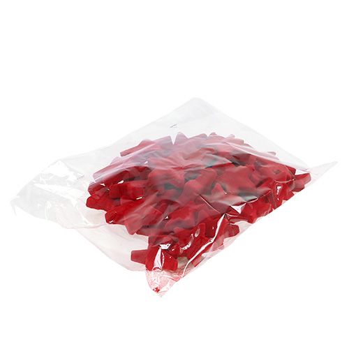 Floristik24 Star mix rouge floqué 4-5cm 40pcs