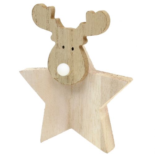 Floristik24 Renne de Noël en bois déco 14cm x 17cm