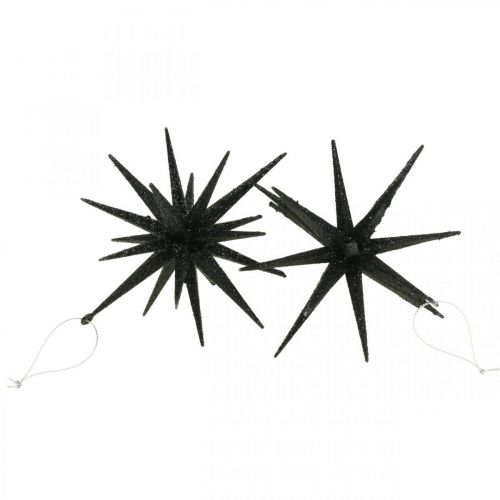 Floristik24 Décoration de Noël étoiles à suspendre noir Ø15cm 4pcs