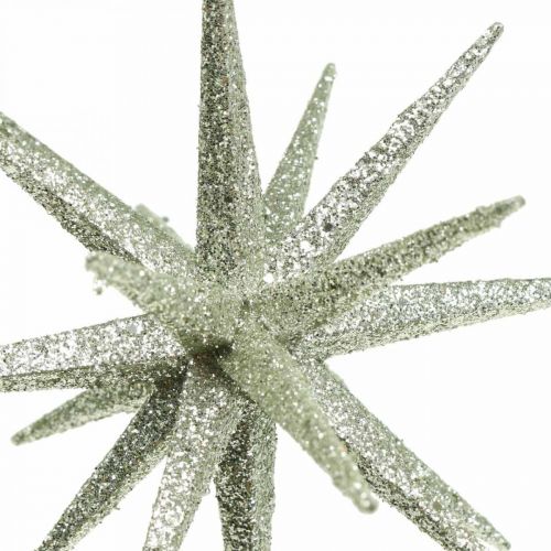 Floristik24 Décoration de Noël étoile à suspendre champagne Ø15cm 4pcs