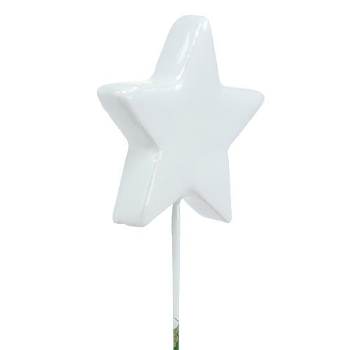 Floristik24 Étoile sur fil 5cm blanc 48 pcs