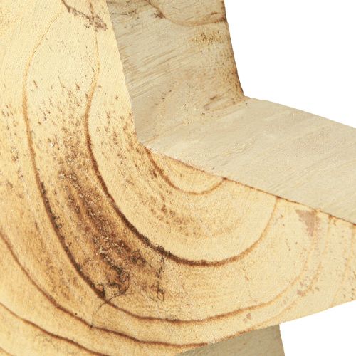 Article Étoile en bois Étoile en bois à poser Paulownia naturel 30cm