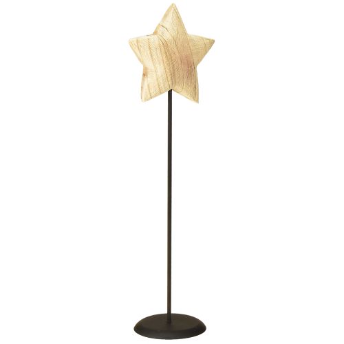Floristik24 Étoile en bois, décoration de table en bois naturel H42cm