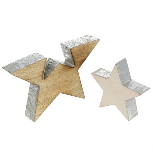 Floristik24 Etoile en bois nature 18cm