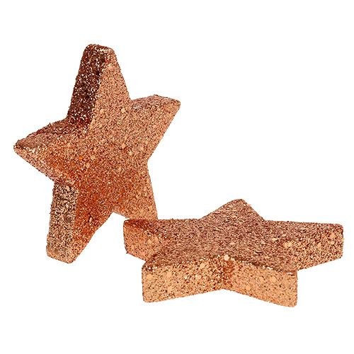 Floristik24 Etoiles cuivre 6,5cm avec mica 36pcs