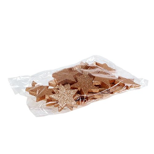 Floristik24 Etoiles cuivre 6,5cm avec mica 36pcs