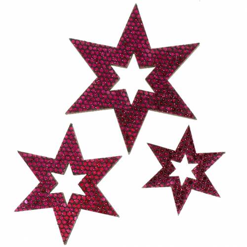 Décoration à disperser étoile violet 3-5cm 48 pcs