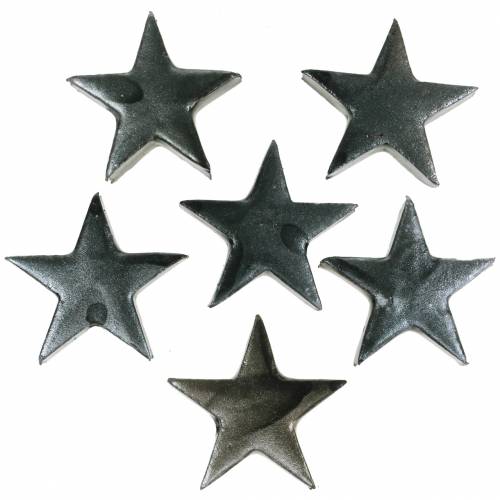 Floristik24 Déco étoile gris 4cm 12pcs