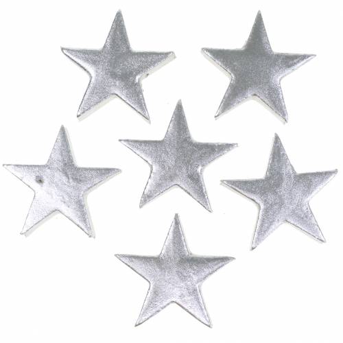 Floristik24 Déco étoiles argent 4cm 12pcs