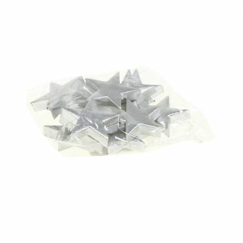 Floristik24 Déco étoiles argent 4cm 12pcs