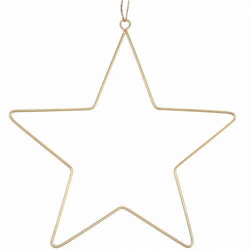 Etoile décorative à suspendre métal doré Ø50,5cm 2pcs