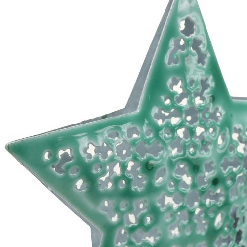 Article Star vert menthe à suspendre 9,5cm 1pc