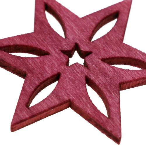 Article Décoration à disperser étoile rose, gris bois assorti 4cm 72 pcs