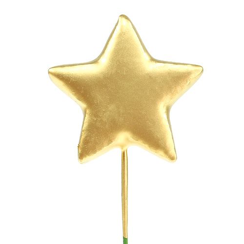 Floristik24 Etoiles sur fil pour bricolage doré 5cm L23cm 48 pcs
