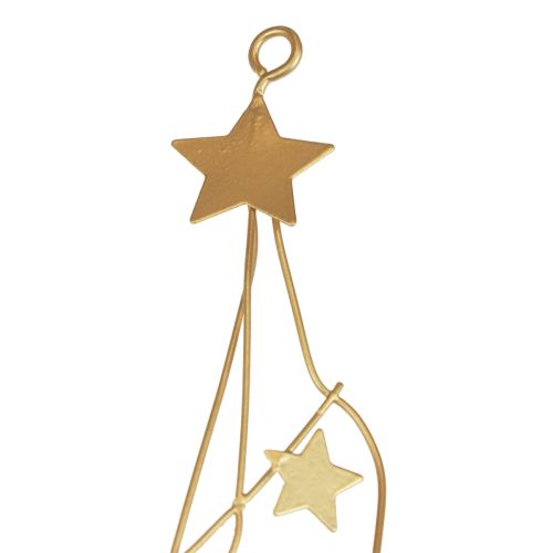 Cintre décoration étoile Noël métal doré 85cm