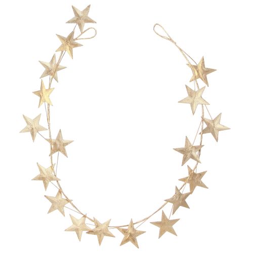 Floristik24 Guirlande étoiles pour Noël métal doré L180cm