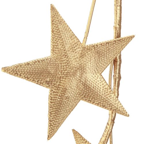Article Guirlande étoiles pour Noël métal doré L180cm