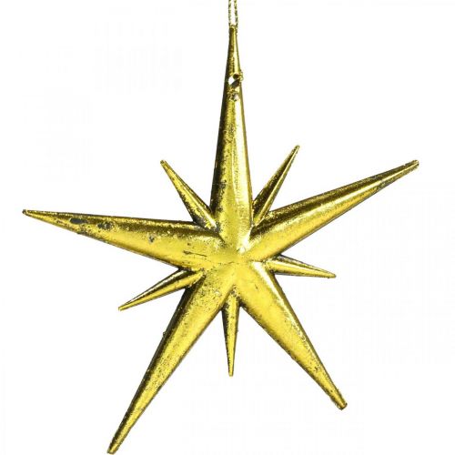 Article Pendentif étoile de décoration de Noël doré L11,5 cm 16 pcs
