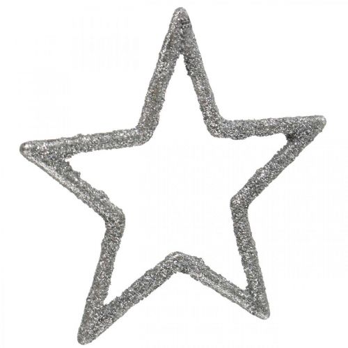 Article Décoration à disperser étoiles de Noël paillettes argentées Ø4cm 120 pcs