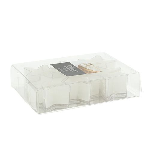 Floristik24 Bougie chauffe-plat étoile parfumée blanche Ø 4 cm 6 p.