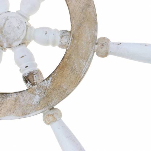 Floristik24 Volant décoratif bois blanc 35cm