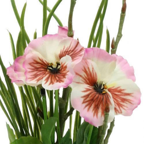 Floristik24 Pensée avec boule de mousse rose 31cm