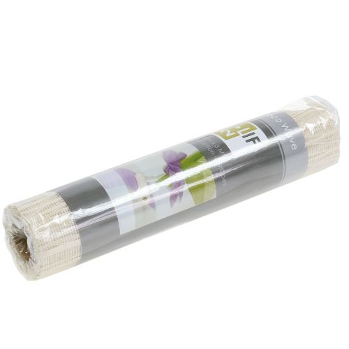 Floristik24 Ruban tissu chemin de table crème 26cm x 300cm