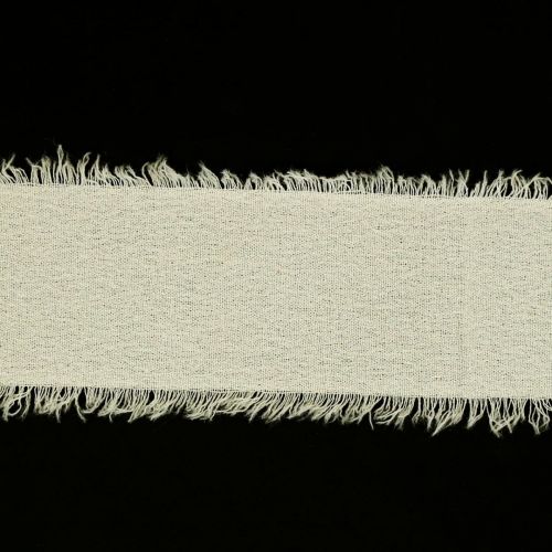 Article Ruban mousseline ruban tissu crème avec franges 40mm 15m