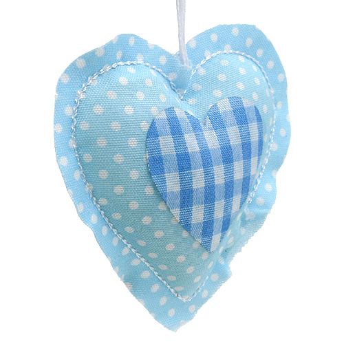 Article Cintres en tissu forme coeur 7cm 12pcs bleu, blanc