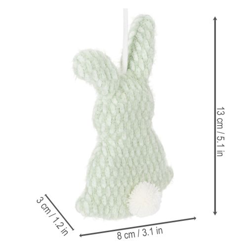 Article Lapin de Pâques à suspendre, une jolie décoration printanière pour l'intérieur, 13 cm, lot de 3