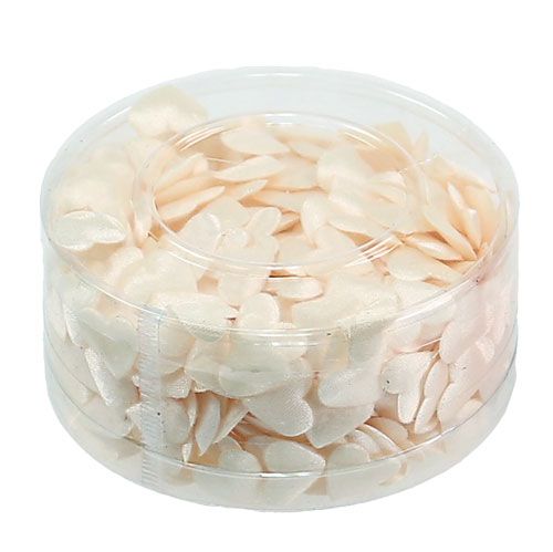 Floristik24 Coeurs en tissu crème 1,3 cm 500 pcs