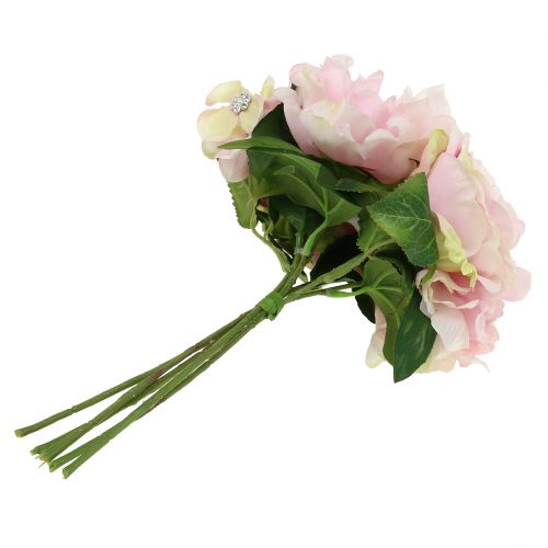 Article Bouquet rose avec perles 29 cm