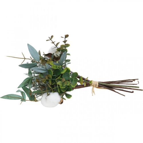 Article Bouquet artificiel Vert Blanc Bouquet artificiel d'hiver 33cm