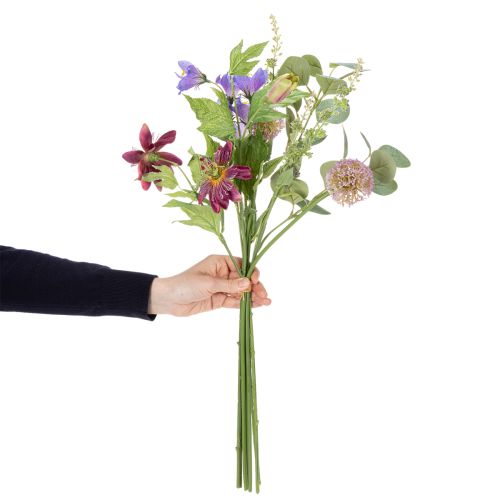 Article Bouquet de fleurs artificielles aux fleurs colorées, agencé avec art pour une décoration élégante, 60 cm