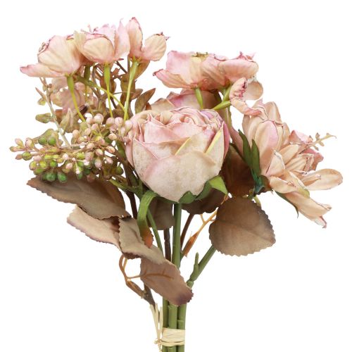 Floristik24 Bouquet de fleurs artificielles fleurs artificielles roses artificielles antique 30cm