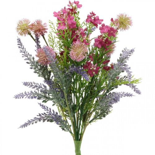 Floristik24 Bouquet artificiel lavande décoration de table violet, rose H42cm