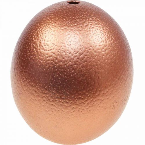 Article Décoration oeuf d'autruche soufflé déco Pâques cuivre Ø12cm H14cm