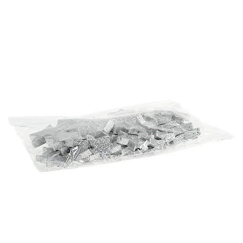 Article Étoiles à disperser en argent assorties. 4-5 cm 40 pièces