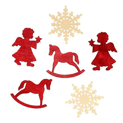 Floristik24 Assortiment de décorations de Noël rouge-blanc 4cm 72 pcs