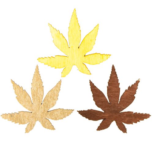 Floristik24 Décoration à disperser feuilles jaunes, marron, platine assorties 4cm 72 pcs