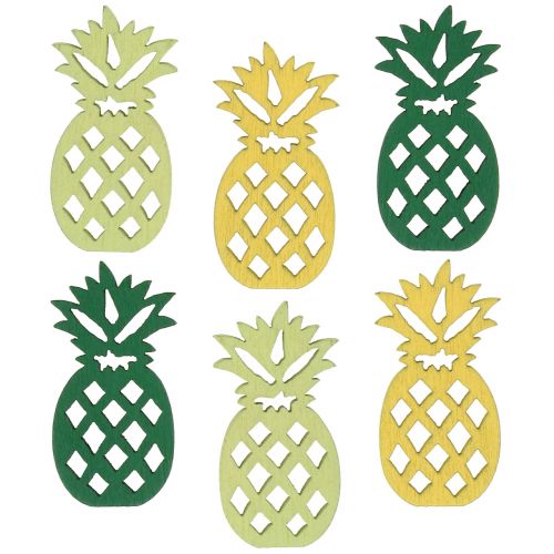 Décoration à disperser en bois ananas 3,5 cm 72 pcs