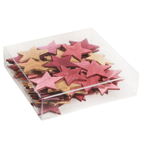 Article Décoration à disperser poinsettias en bois 3 couleurs Ø4cm 72 pcs