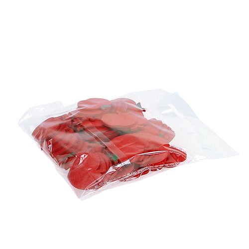 Floristik24 Décoration à disperser pomme de crabe rouge 3cm 72 pcs