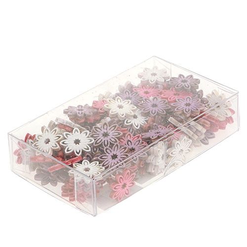Floristik24 décorations à épandre fleur en bois assortis Ø2cm 144pcs