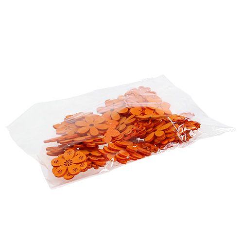 Floristik24 Déco à parsemer fleurs en bois orange 2 - 4 cm 96 p.